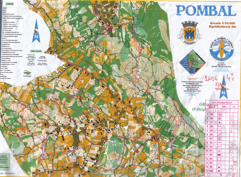 (19) Mapa de Pombal-Portugal - Set2001.