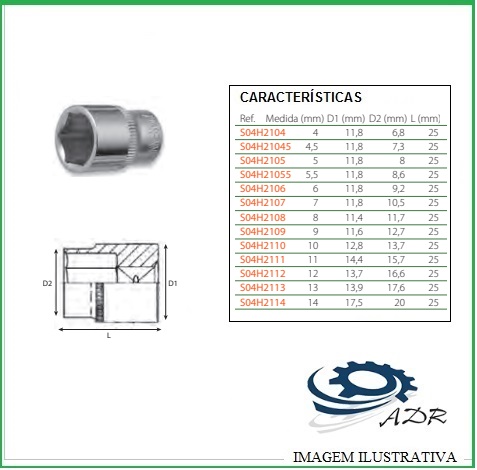 CHAVE CAIXA SEXT. 1/2´ - 19mm