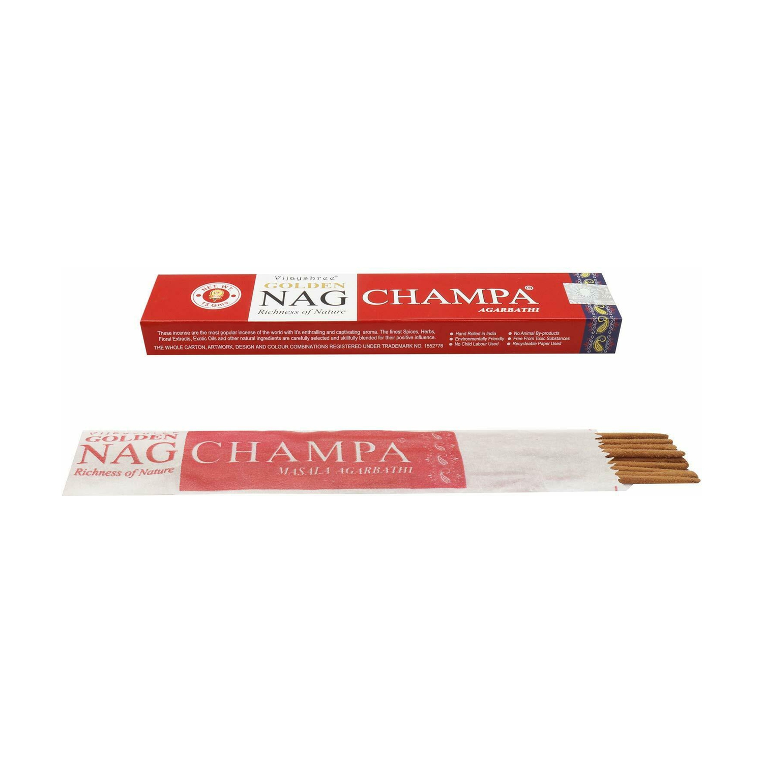 Incenso Golden Nag Champa Vermelho