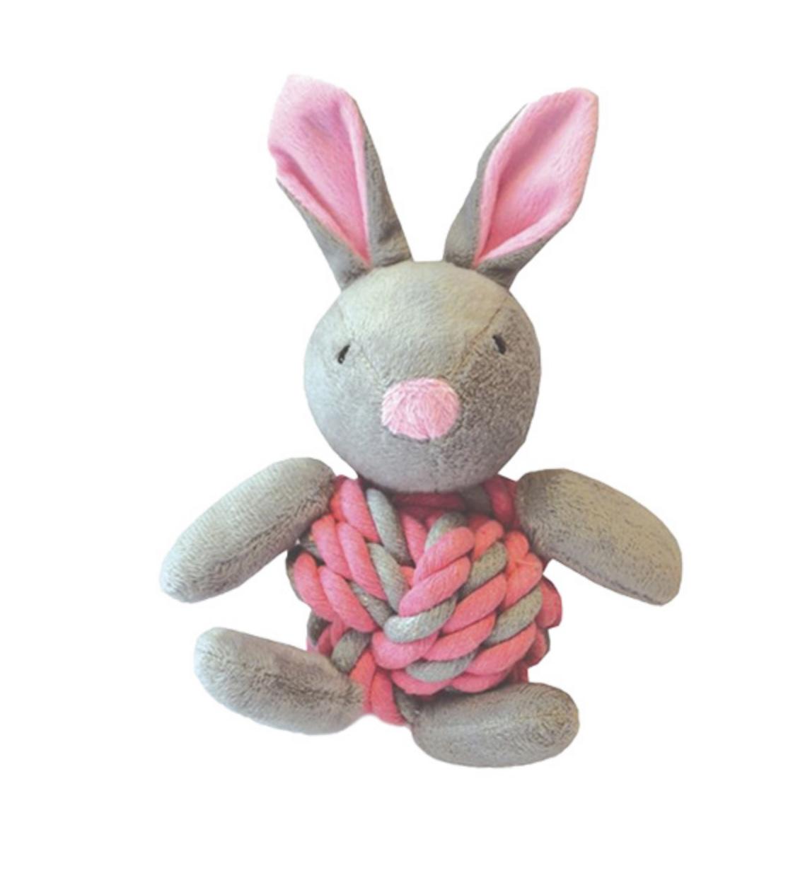 Coelho de cordas e som - Litle knottie bunny - 20X15X8cm