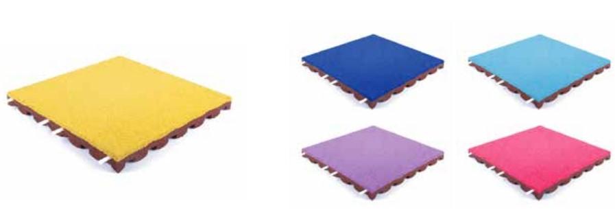 Telhas de playground  com camada superior de epdm