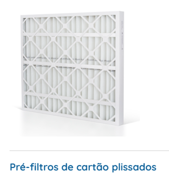 Pr�-filtros de cart�o plissados