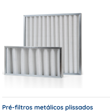 Pr�-filtros met�licos plissados