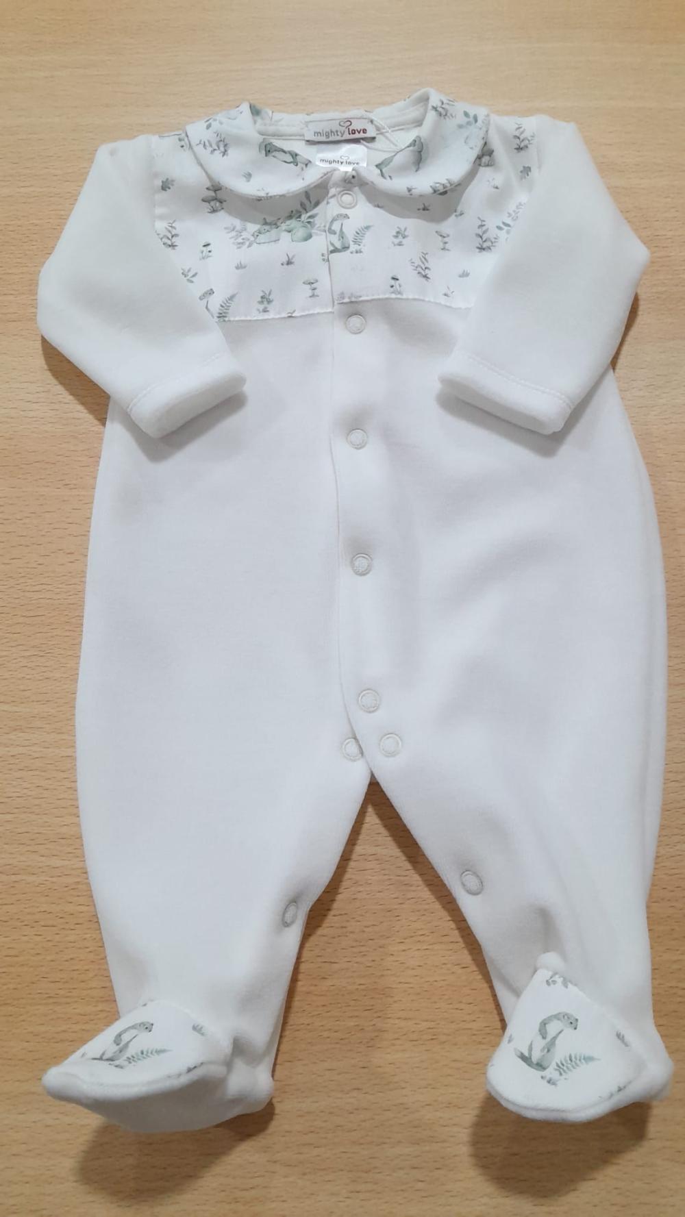 Babygrow laminado branco c/ peito estampado ´Friendship´ da Mighty Love