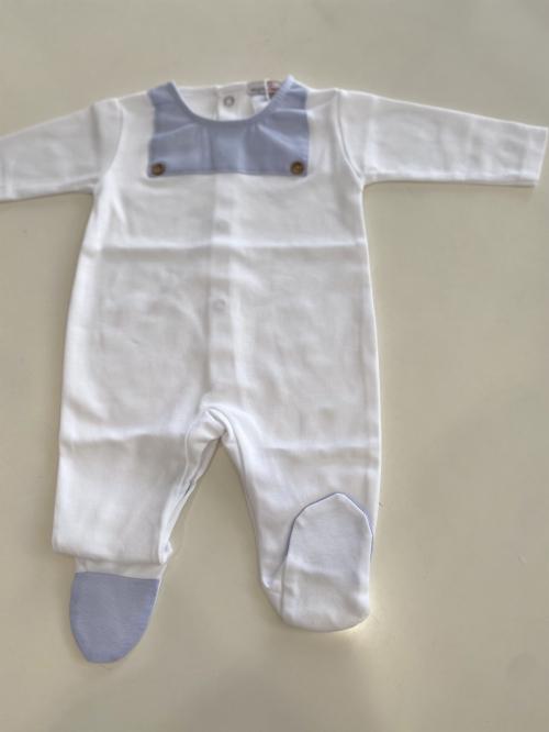Babygrow algodão azul  ´Paz´