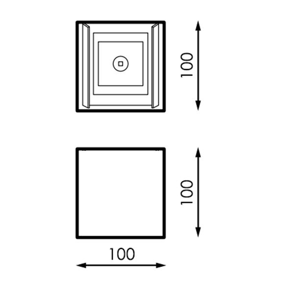 LED BLACK CUBE 6W