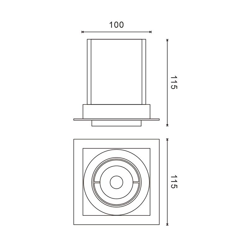 DOWNLIGHT TUBE SQUARE