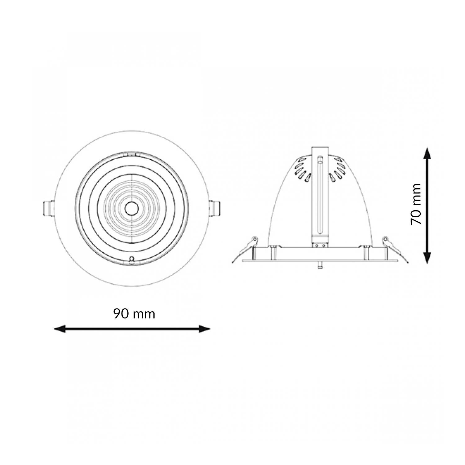 FOCO DOWNLIGHT BLACKTRACK 10W