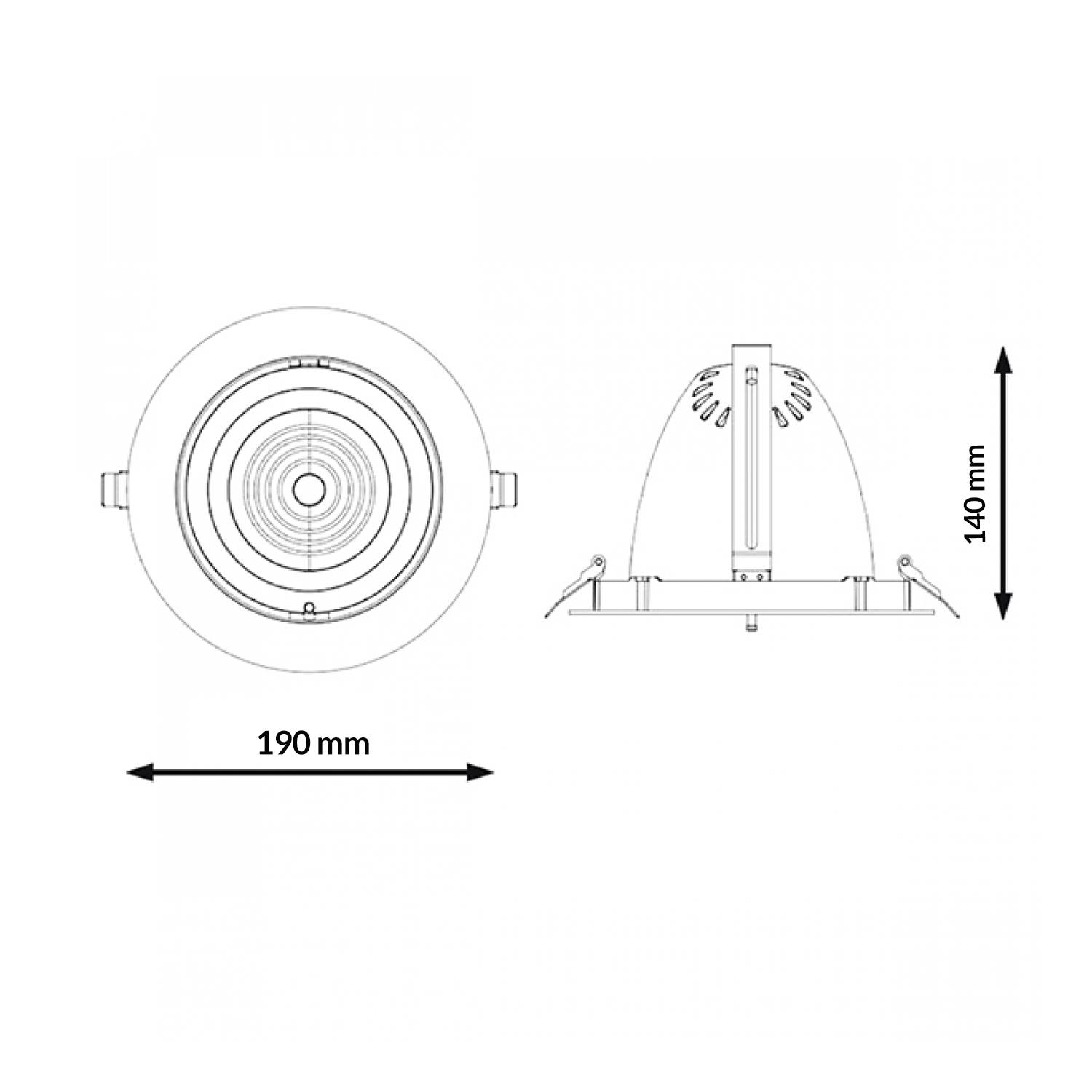 FOCO DOWNLIGHT WHITE TRACK 35W