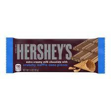 HERSHEYS XTRA CREAMY MILK CHOCOLATE WITH CRUNCHY WAFFLE CONE PIECES