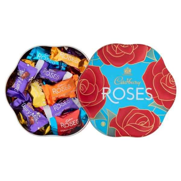 CADBURY ROSES LATA METAL REDONDA